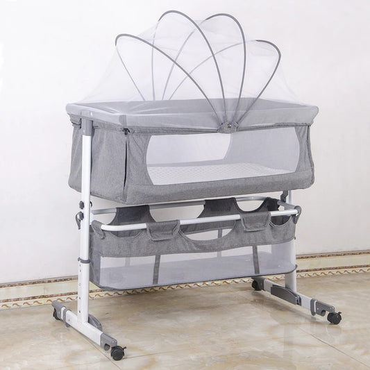 Lit bébé 3 en 1, berceau avec moustiquaire