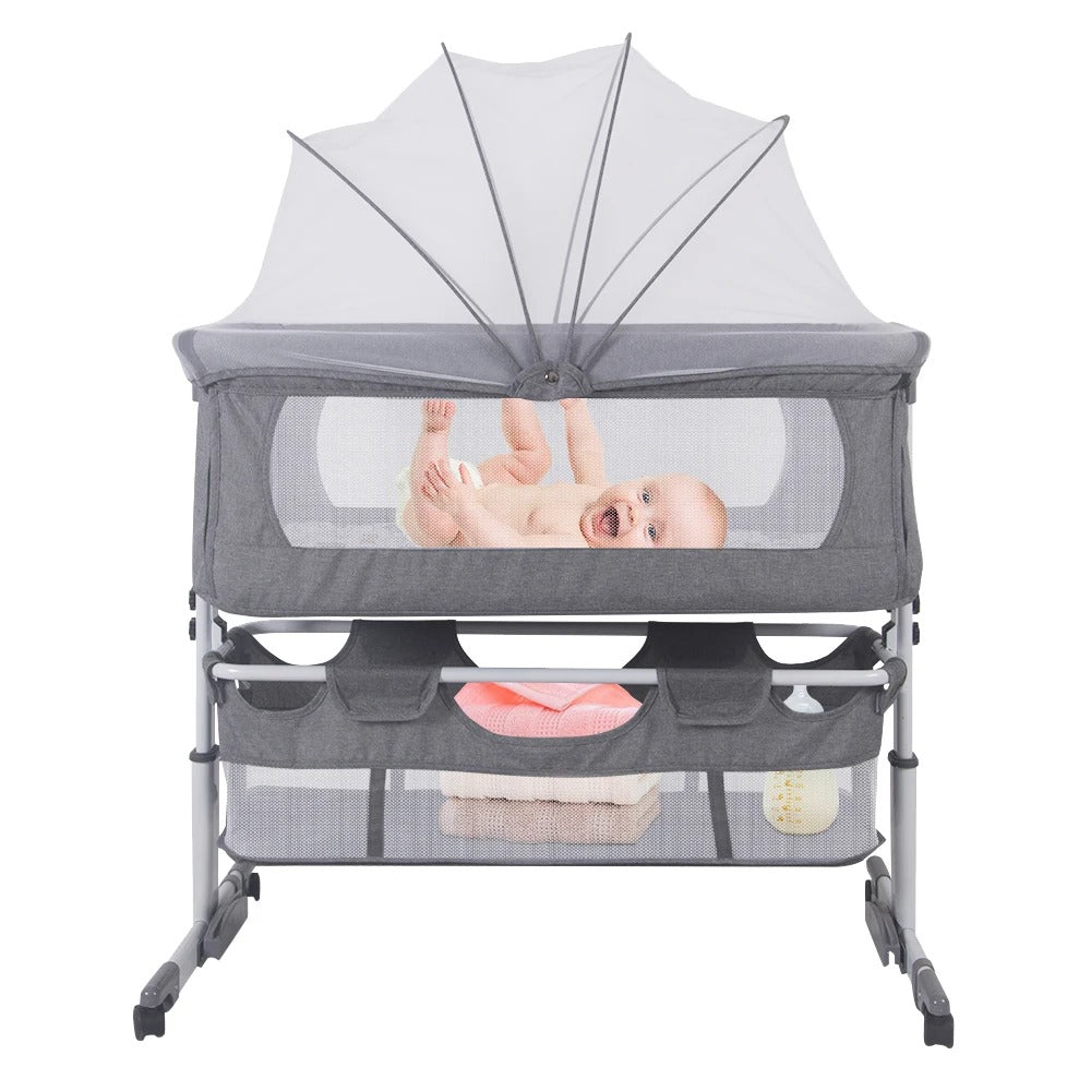 Lit bébé 3 en 1, berceau avec moustiquaire