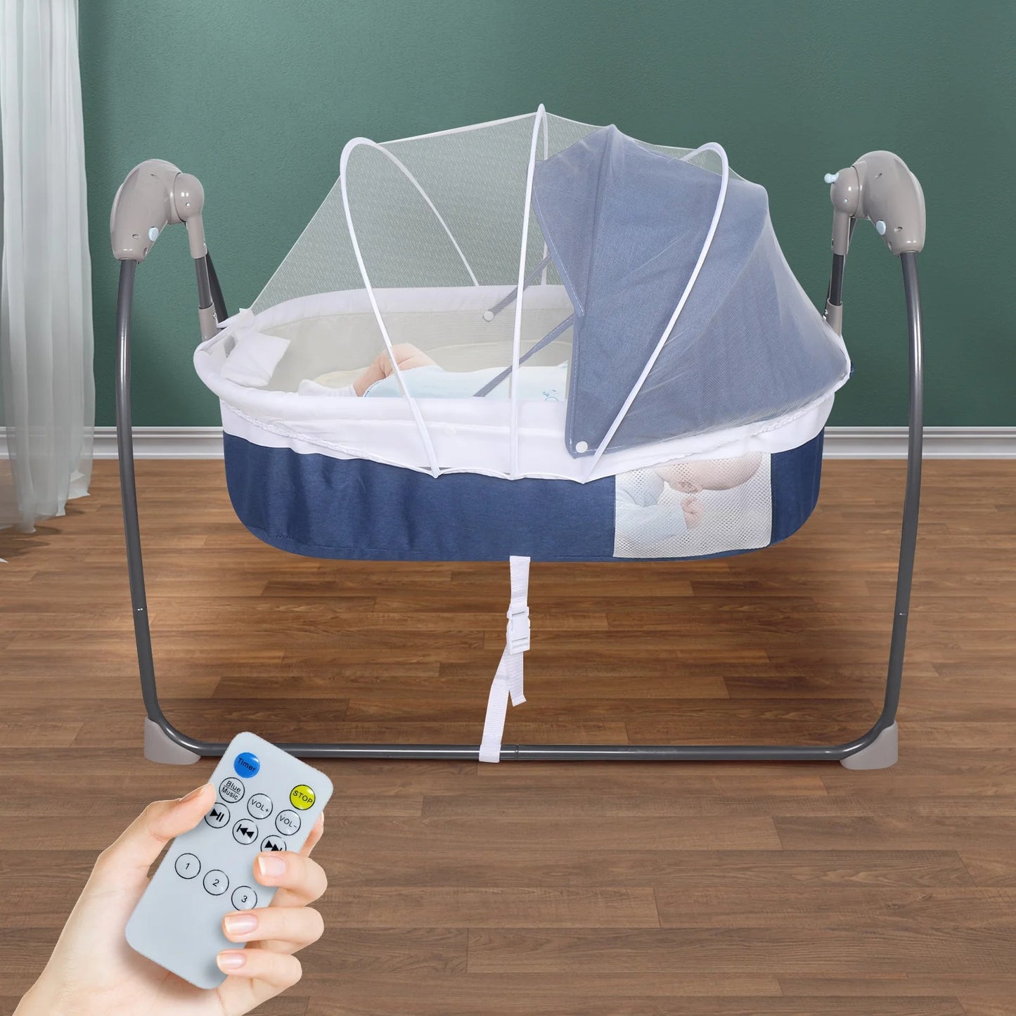Berceau électrique pliable pour bébé