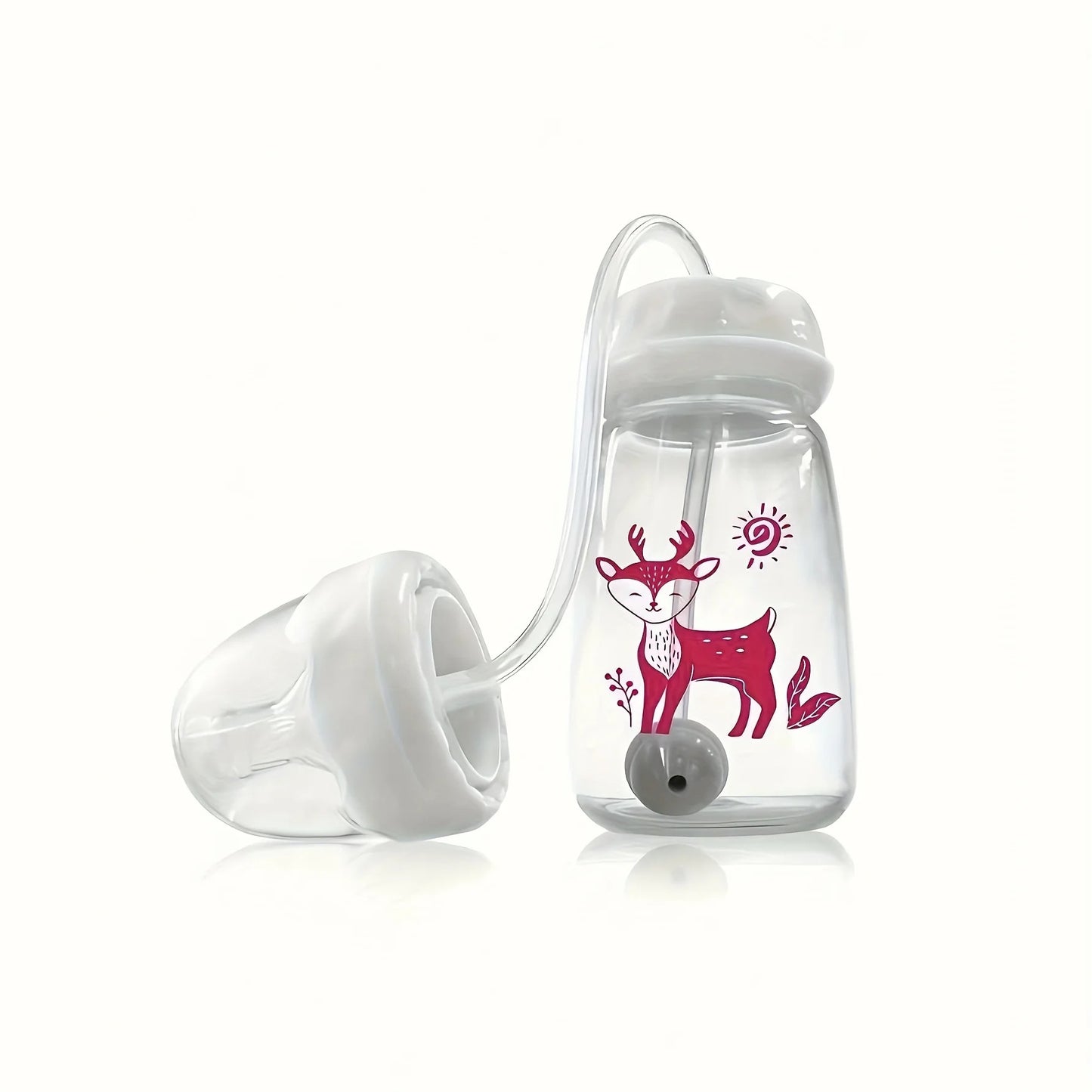 Biberon mains libres en PP de 5oz/150ml Rose