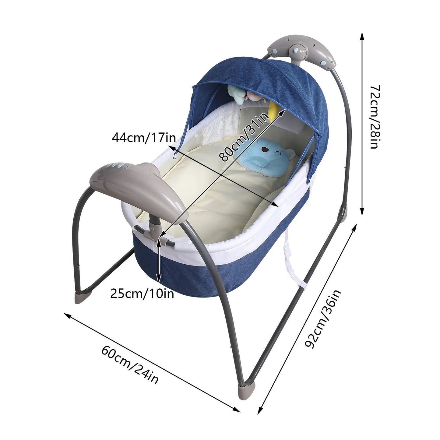 Berceau électrique pliable pour bébé
