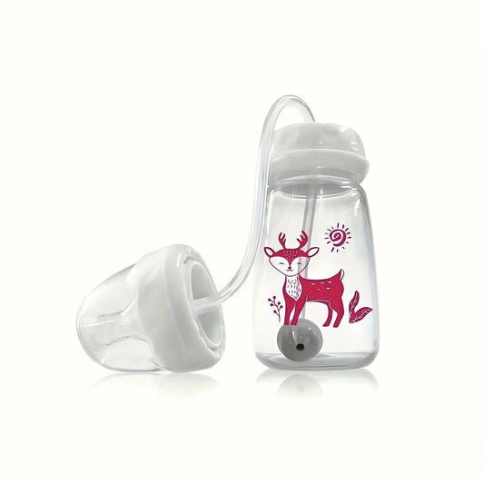 Biberon mains libres en PP de 5oz/150ml Rose